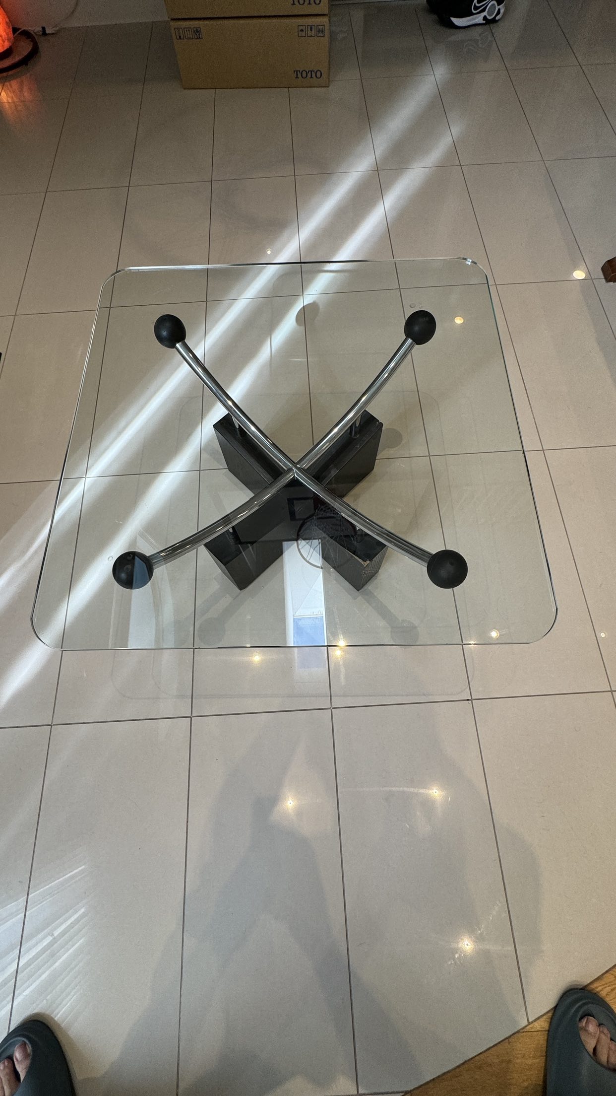 Glass coffee table & Side table