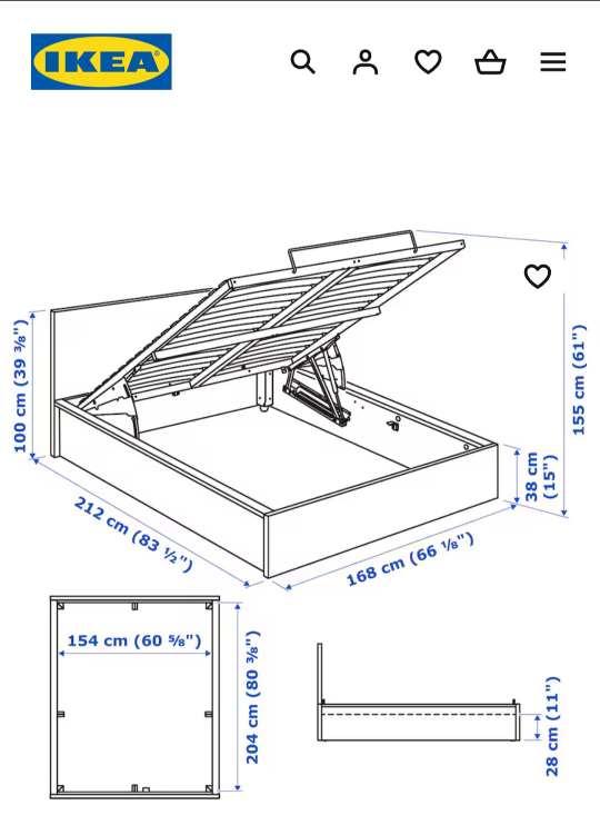 Queen. Pull up storage bed - photo 4