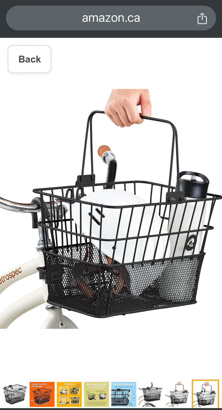 Bike front basket- metal detachable image indicator(5)