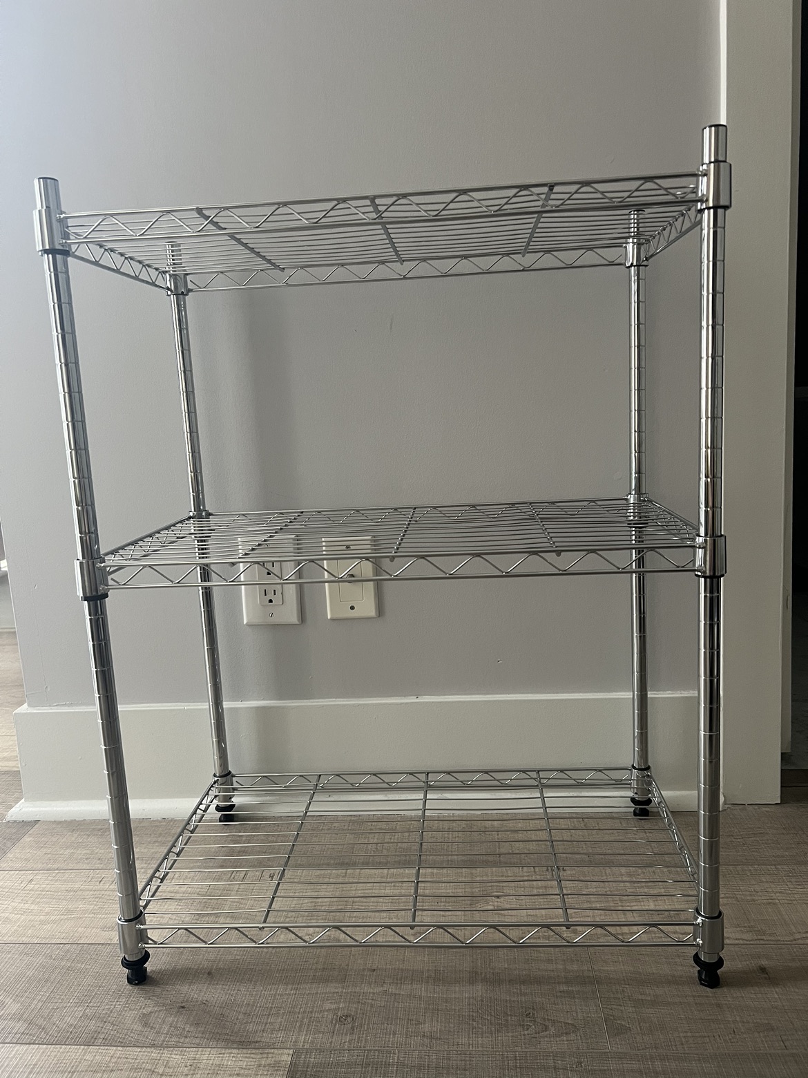 Metal 3-Tier Adjustable Wire Shelving Storage Unit - photo 2