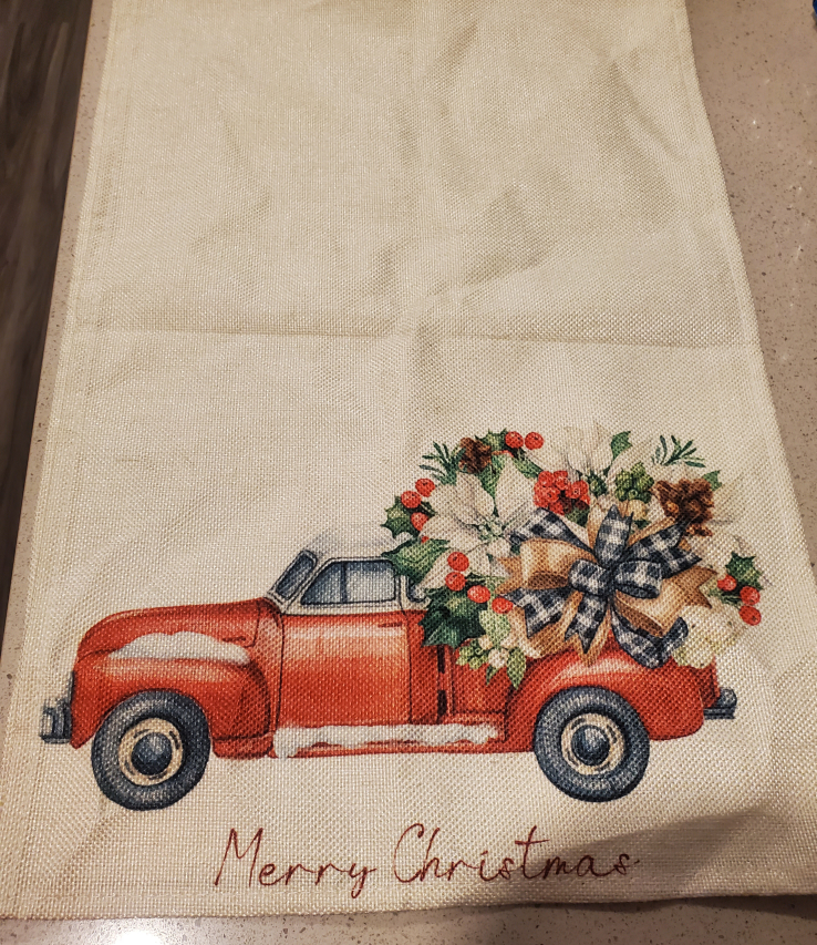 Christmas table draper #freecycle