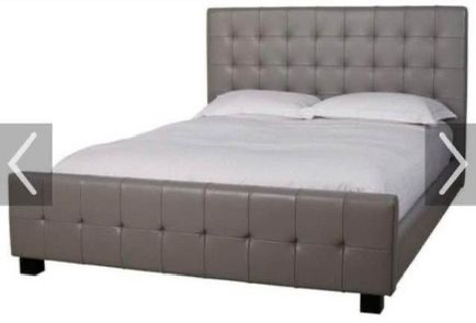 Urban Barn Leather Queen Bed (Grey) image indicator(2)