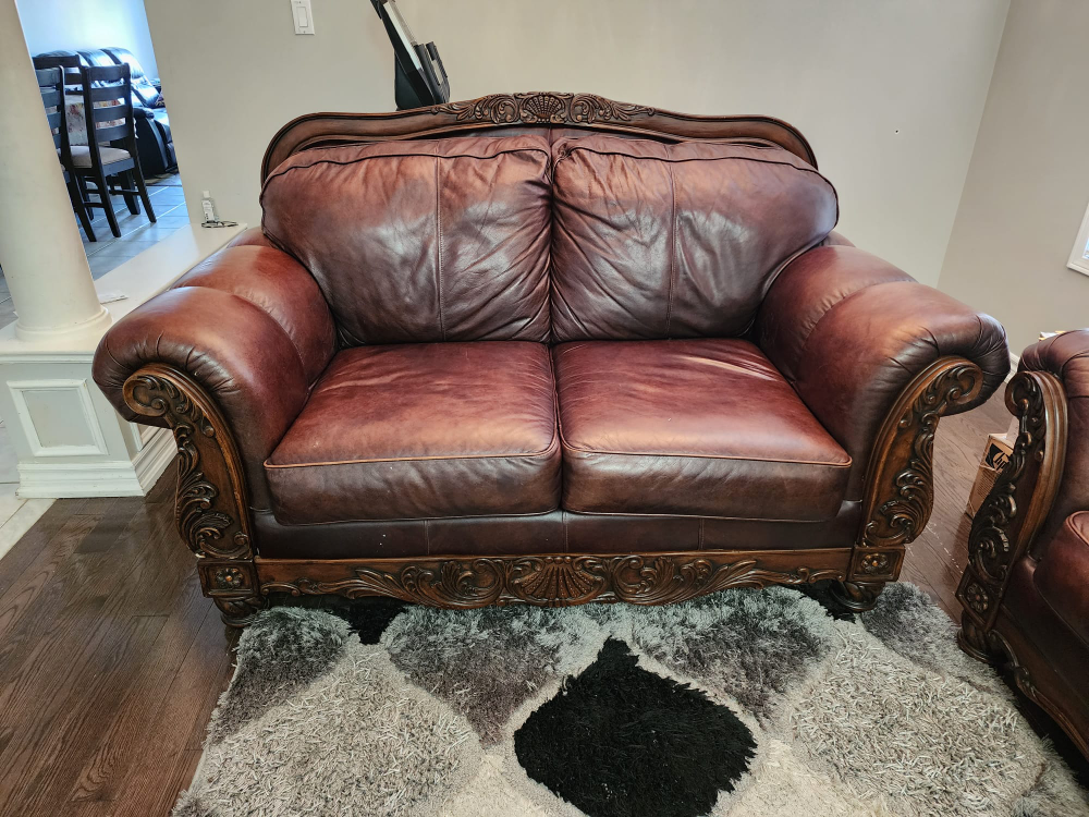 3 piece leather sofa set for sale - photo 5