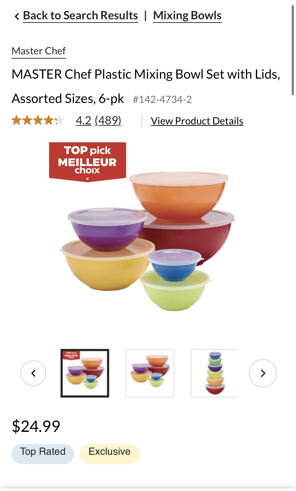 Plastic mixing bowl set - photo 5