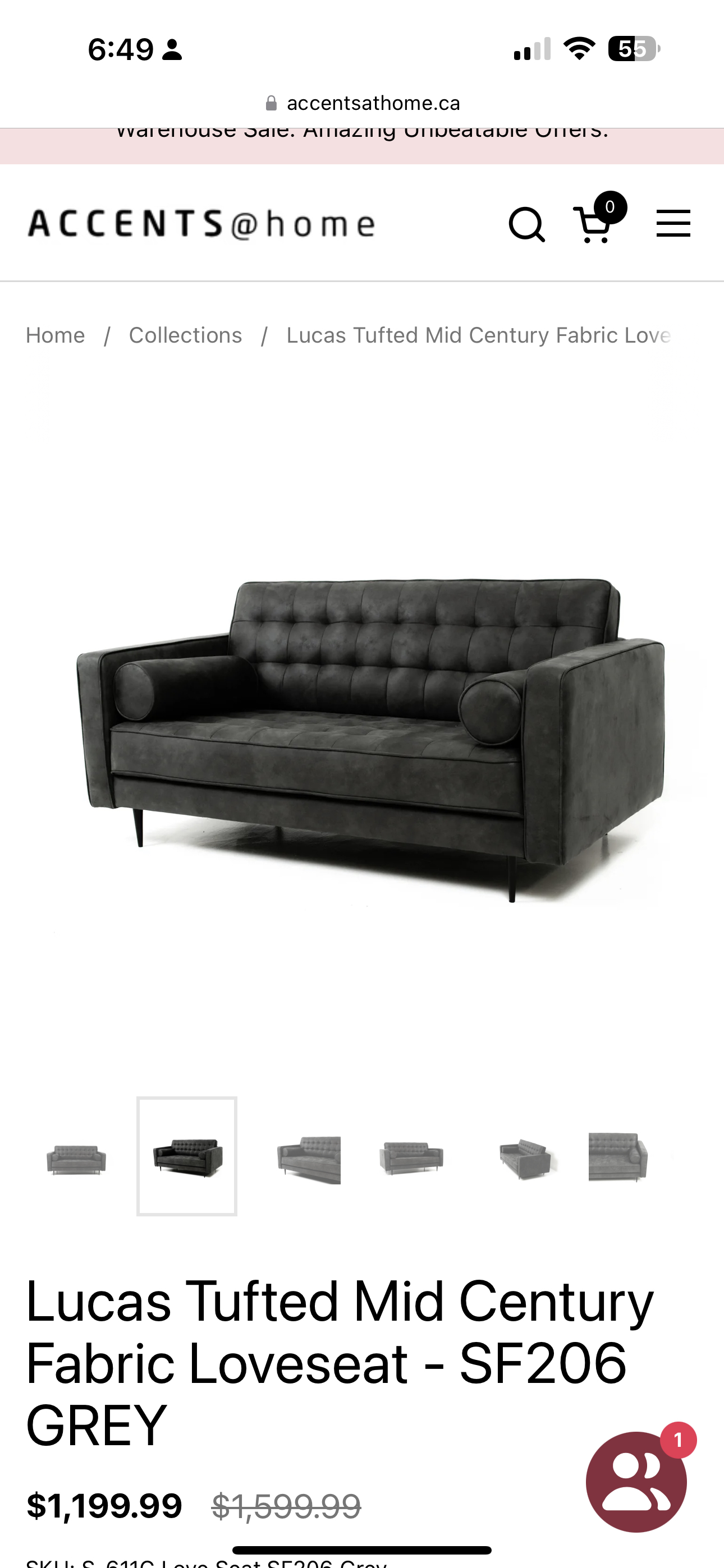 Loveseat Sofa - photo 5