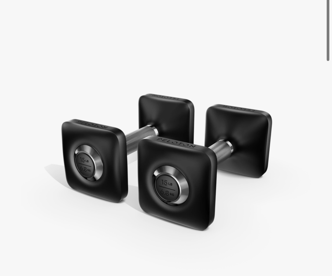 PELOTON DUMBBELLS 30lb ea. thumbnail