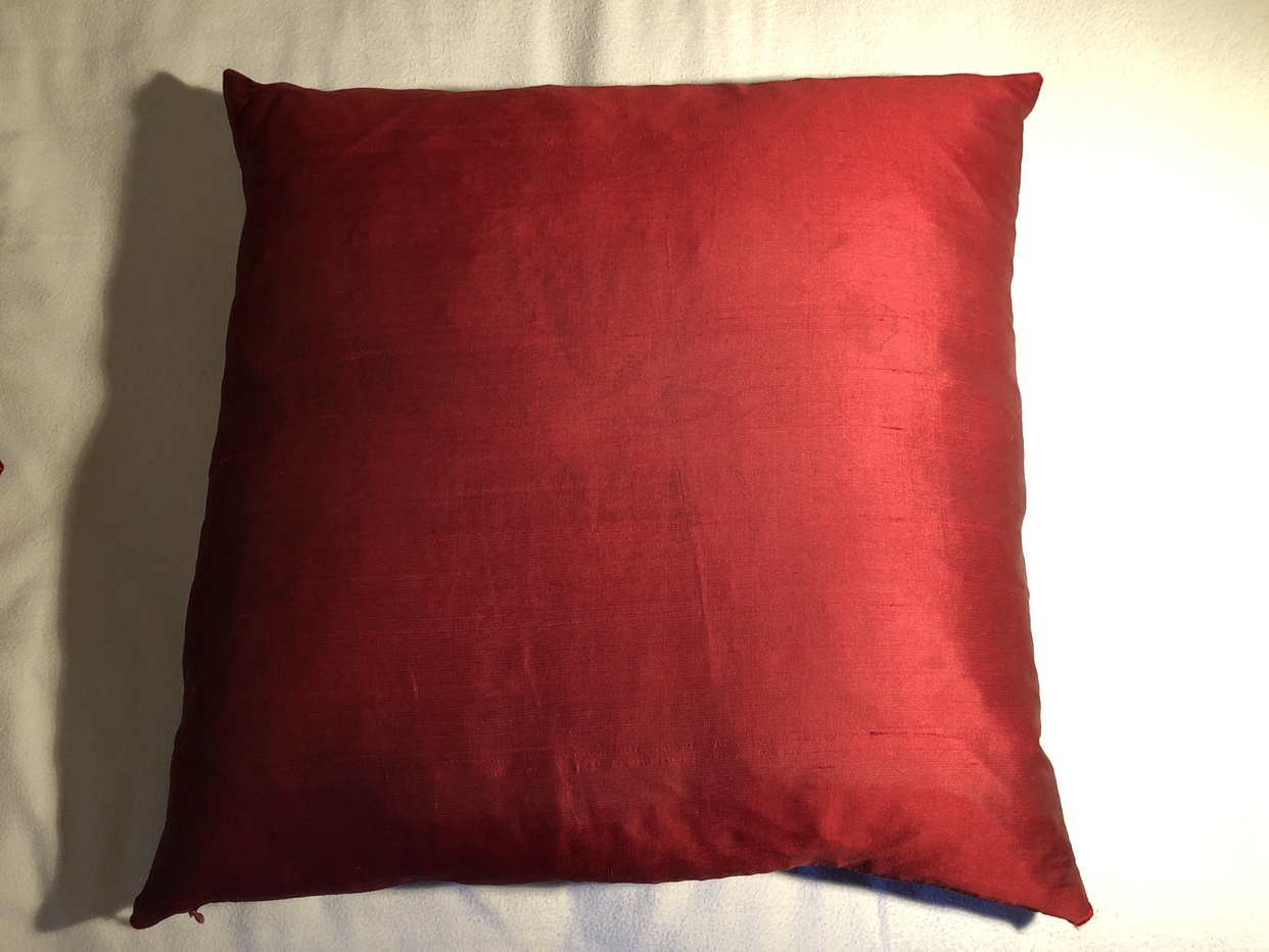 Red Silk Feather Cushions image indicator(5)