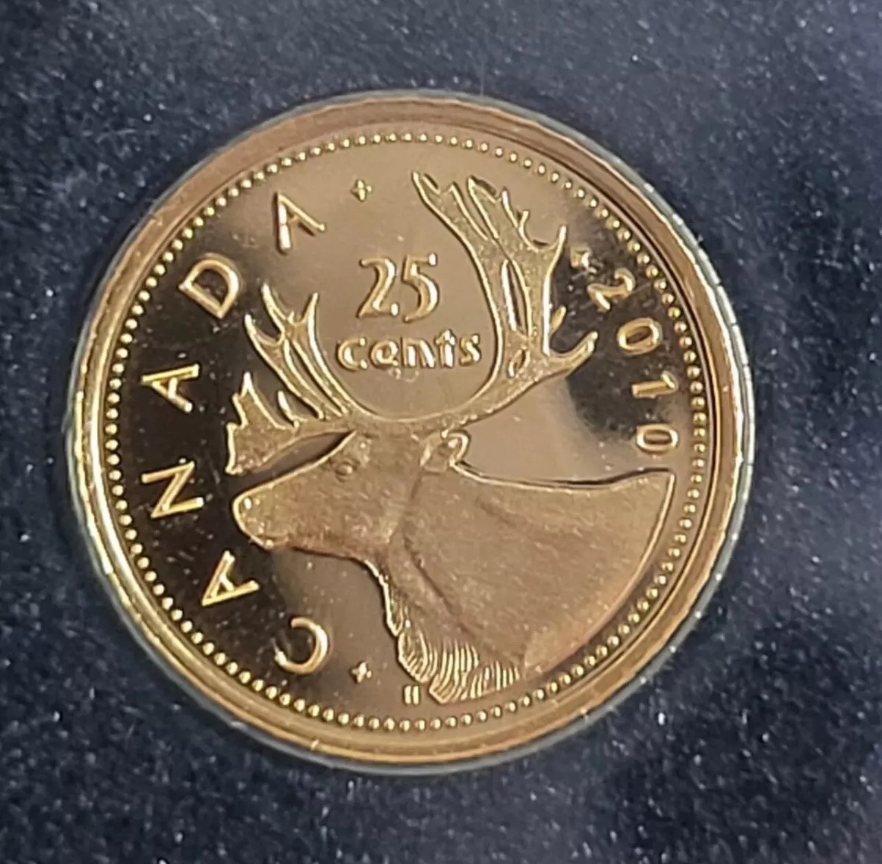 Canada 2010 0.5g Fine Gold Coin - Caribou (25-cent) thumbnail