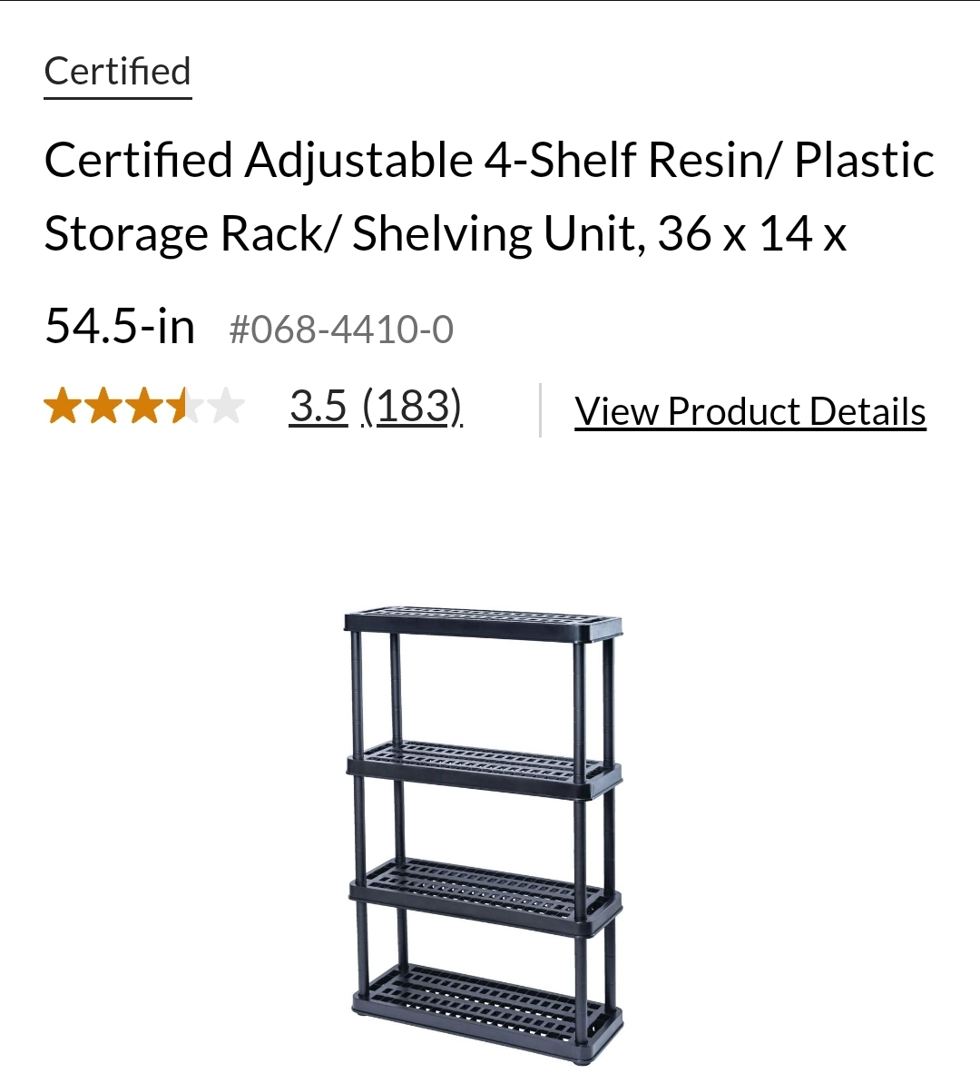 Plastic shelving thumbnail