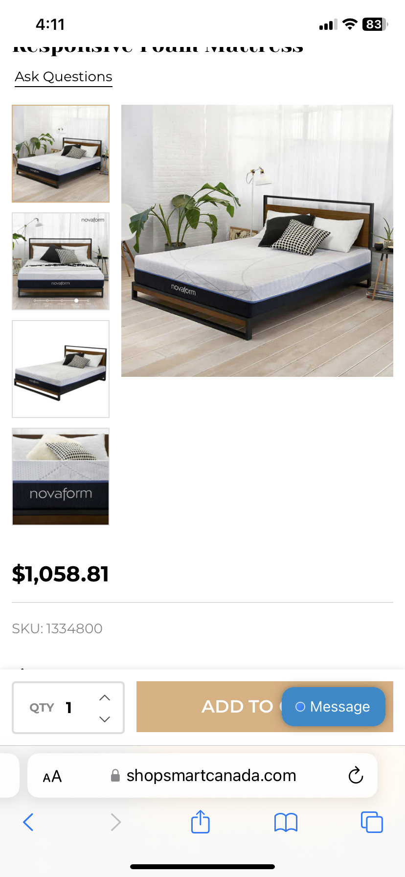 King size mattress like new condition thumbnail