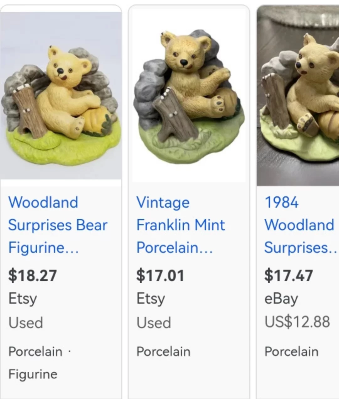 Hand painted Bear porcelain figurine image indicator(5)