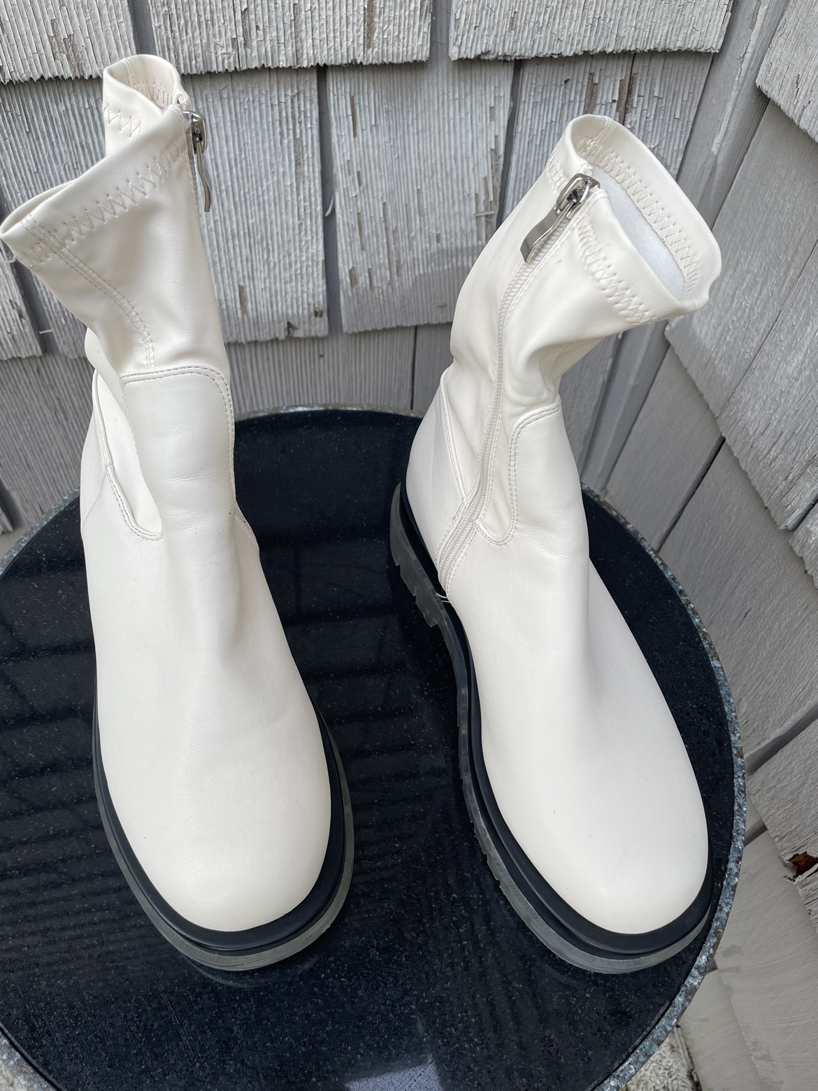 Raid storm size 39 Chelsea chunky ankle boots white wide fit image indicator(6)