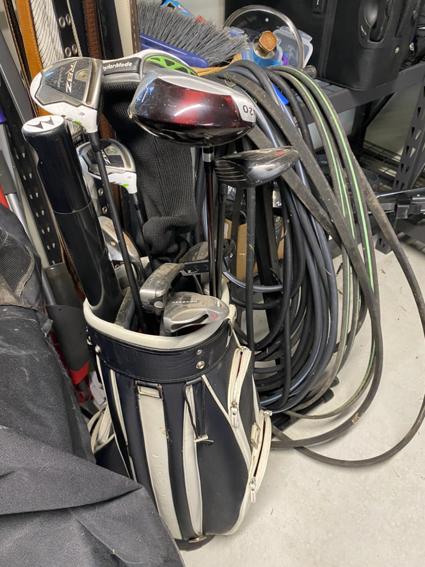 Golf bag with clubs. Bags in great shape