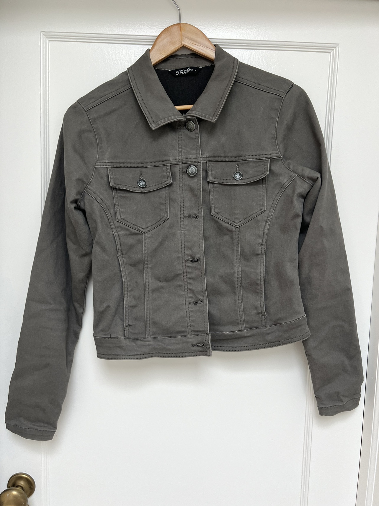 Suko Jeans casual green-grey jacket with buttons