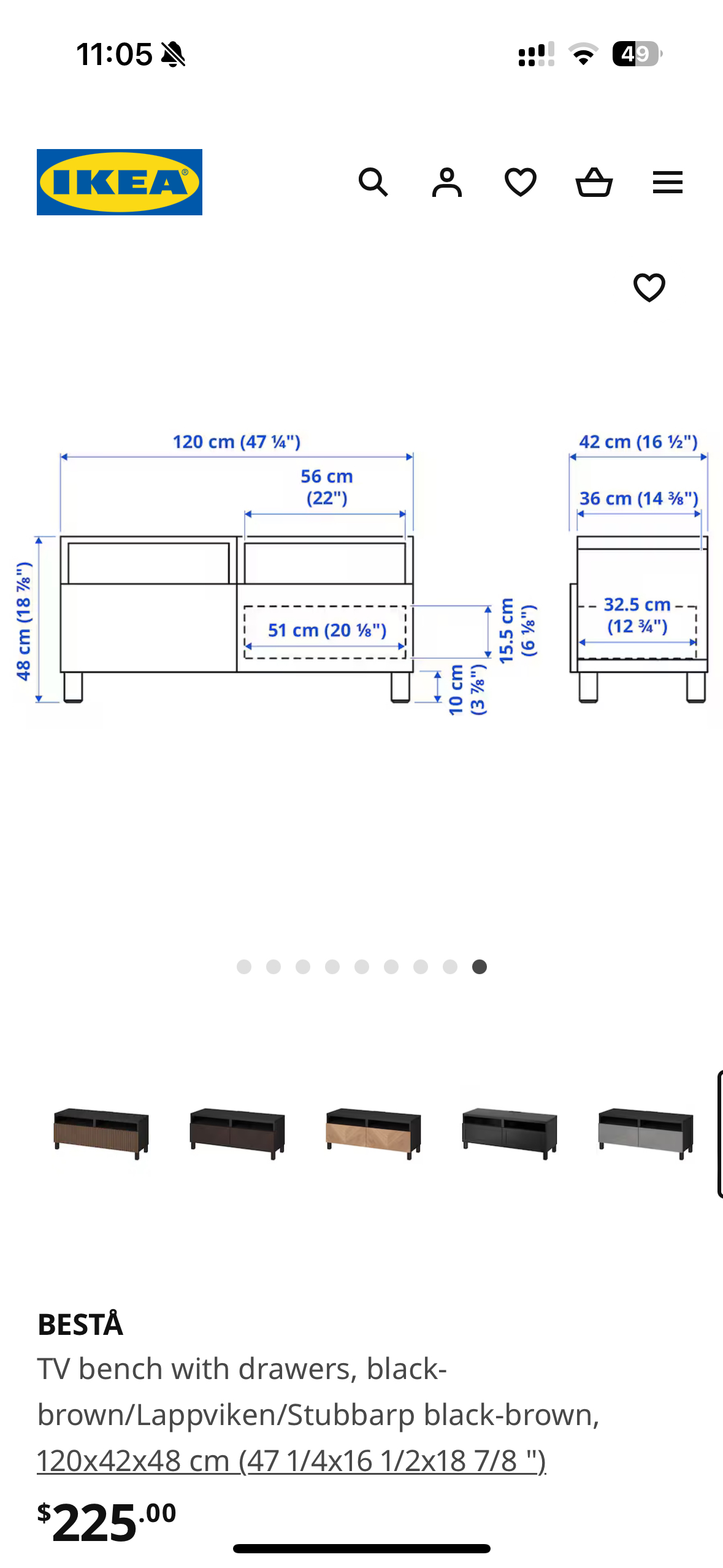 Ikea TV Bench with drawers (with rollers) - photo 4