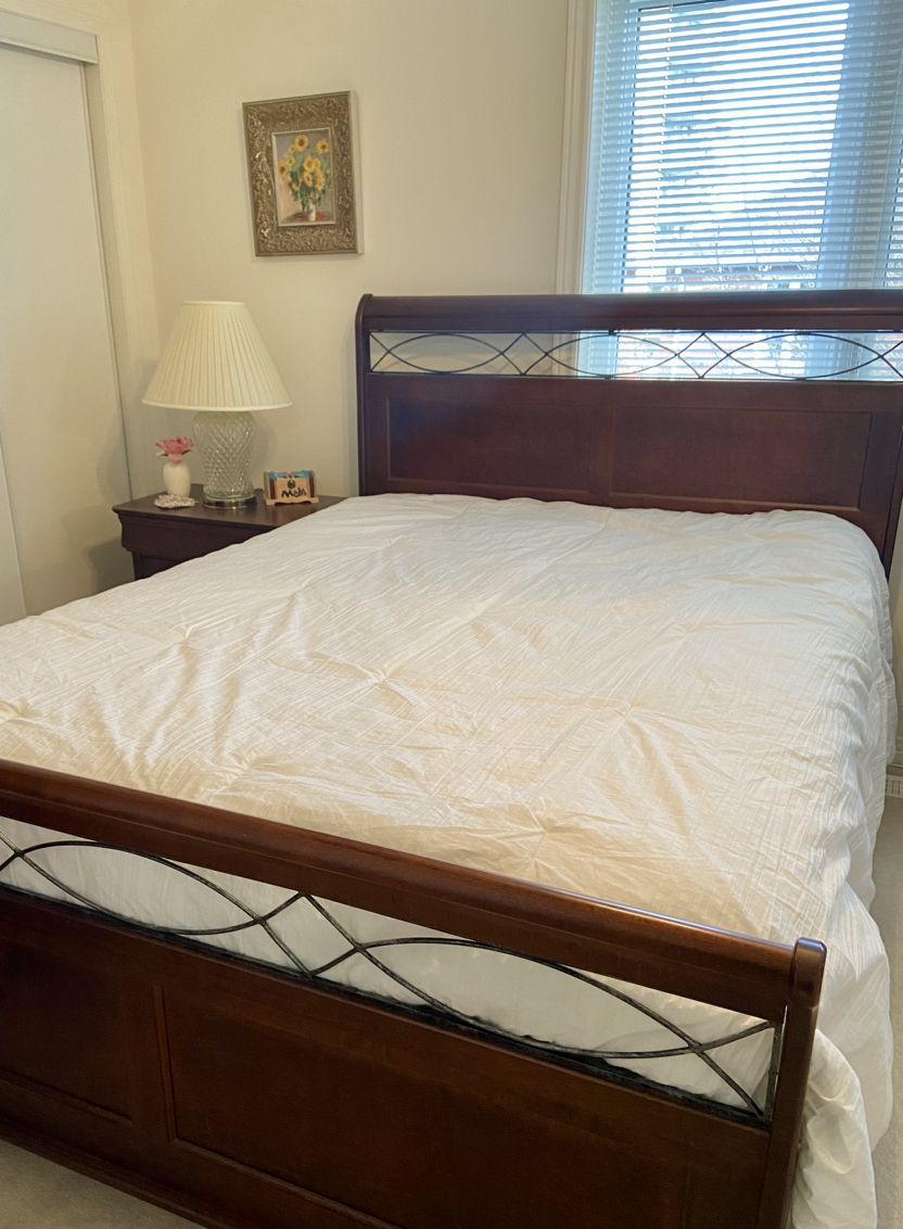 Mahogany Bed Frame and Boxspring (Queen) thumbnail