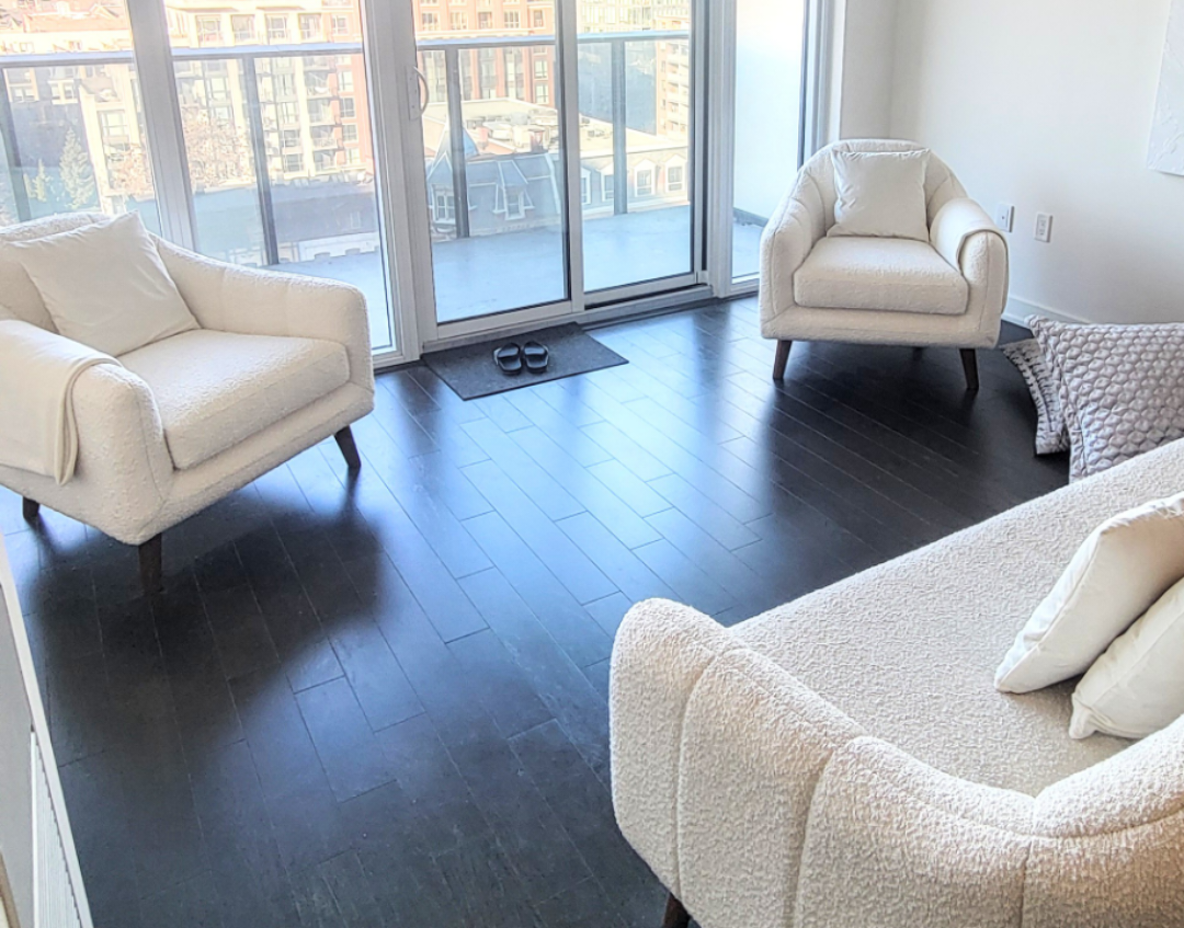 NEW $1,800 2pc White Upholstered Armchair Set image indicator(2)