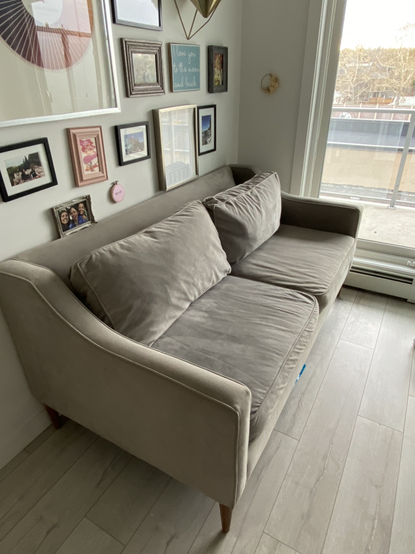 West Elm Grey Sofa thumbnail