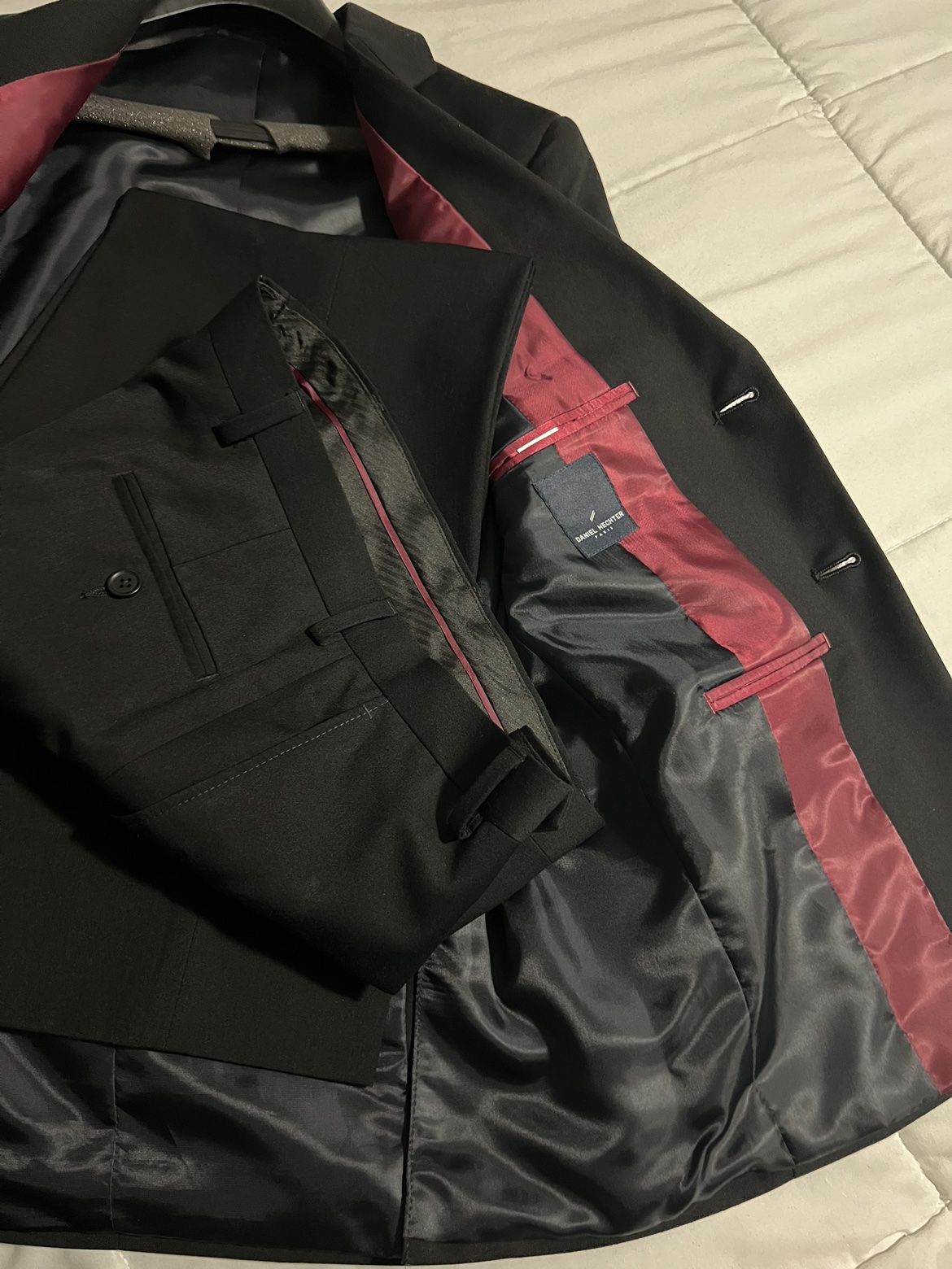 LIKE NEW Boys black 2 pc suit -Daniel Hechter image indicator(2)