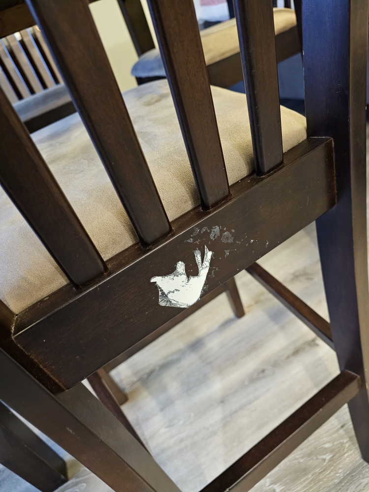 Wooden dining table set for 4 with chairs, brown image indicator(3)