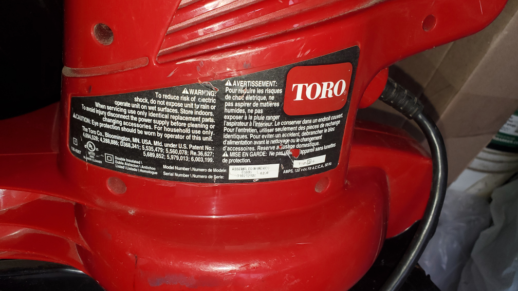 Toro leaf blower image indicator(4)