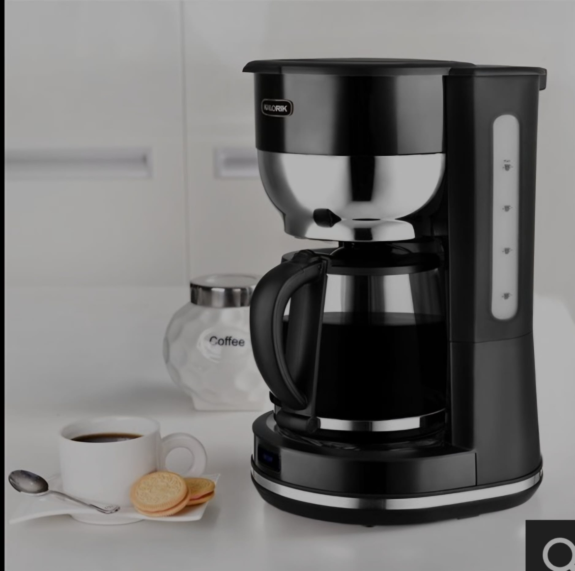 KALORIK Kalorik 10-Cup Black Retro Coffee Maker image indicator(2)
