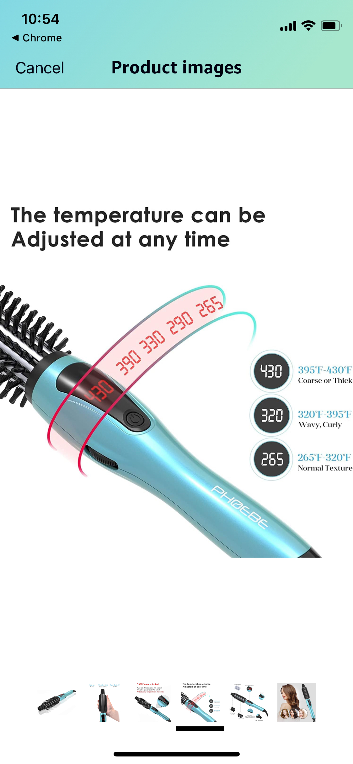 Phoebe curling iron hair brush image indicator(4)