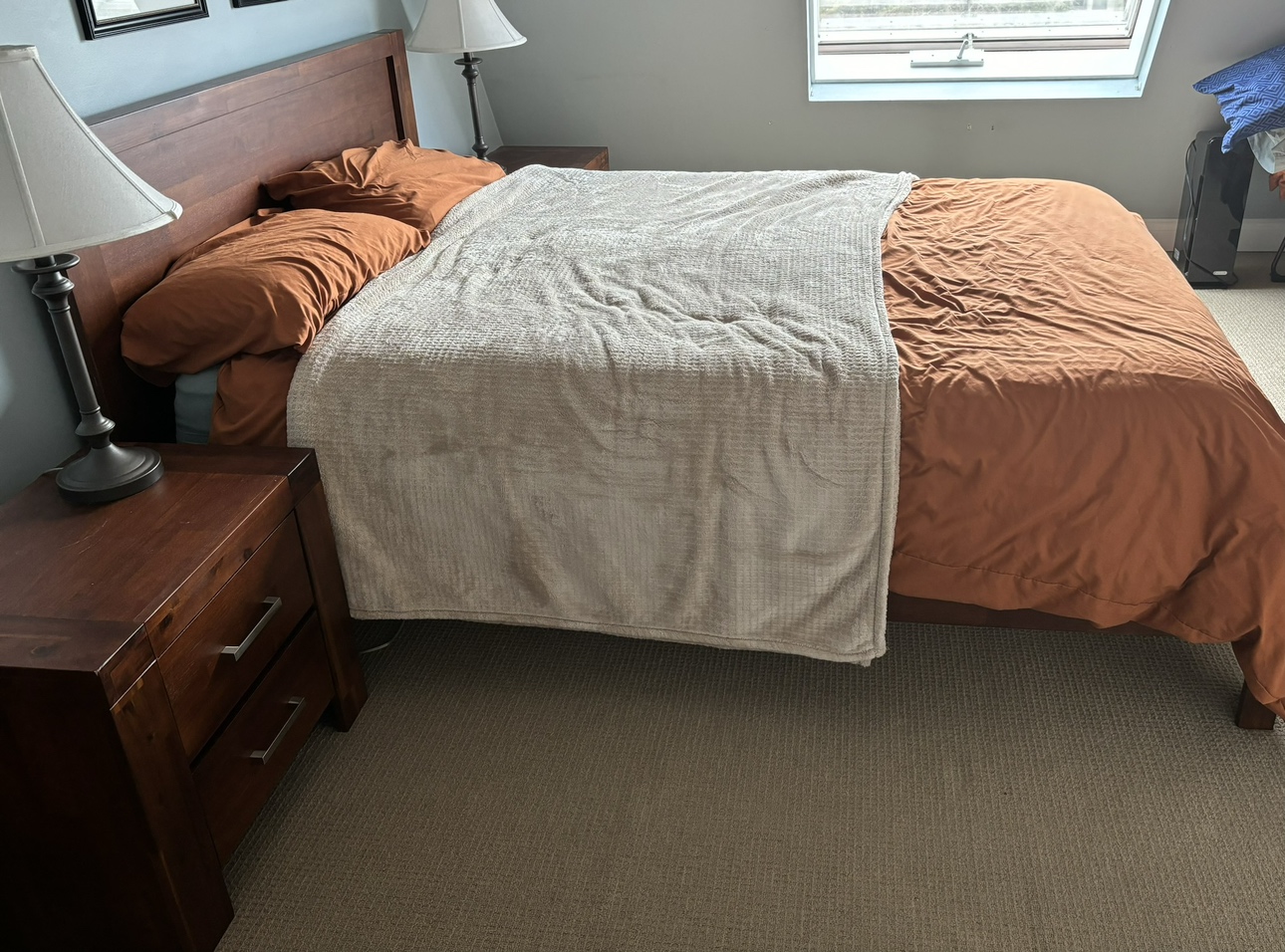 Cherry Wood Queen Size Bed Frame - photo 5
