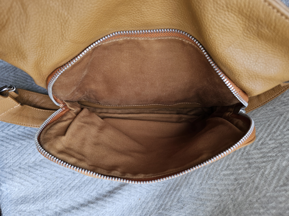 "Karen" Tan Crossbody Leather Purse by Jeanne Lottie image indicator(9)