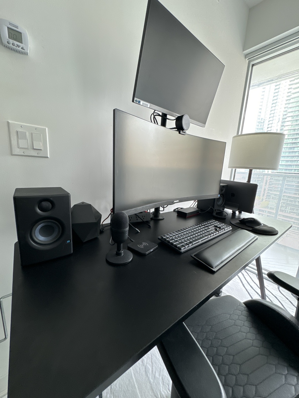 Standing desk manual crank 55 x 24 inch