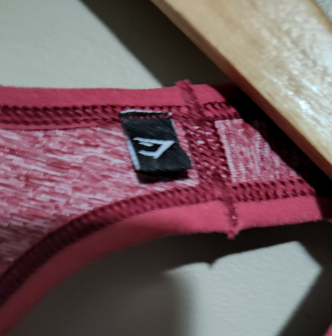 Gymshark Adapt Pink Ombre Dip Dye Seamless Racer Back Sports Bra image indicator(5)