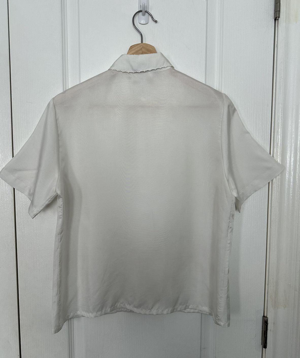 Short sleeved blouse • embroidered collar • ivory • vintage look image indicator(3)