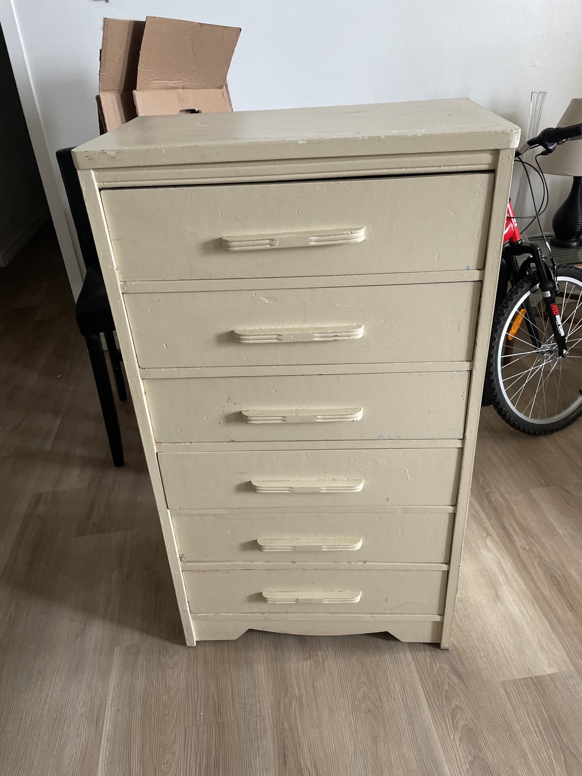 6 drawer wooden dresser thumbnail