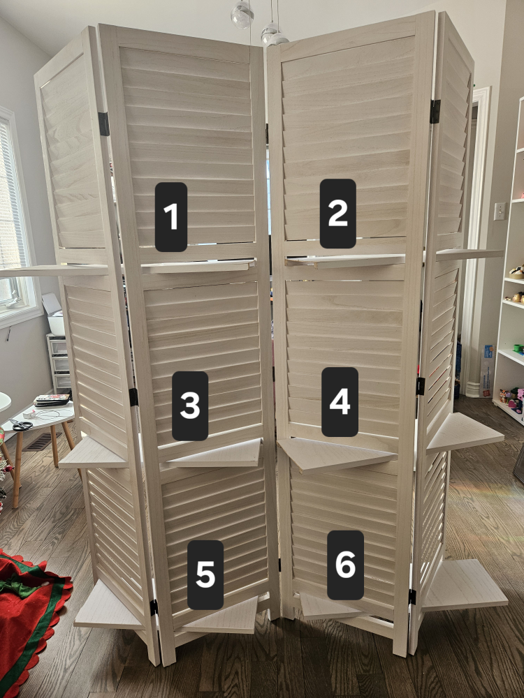 Room Divider with Removable Shelves image indicator(5)