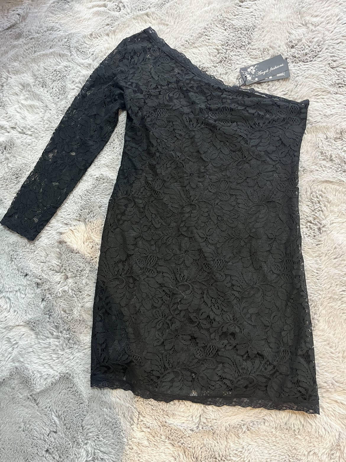 Black Lace Off the Shoulder Dress With Tag! thumbnail