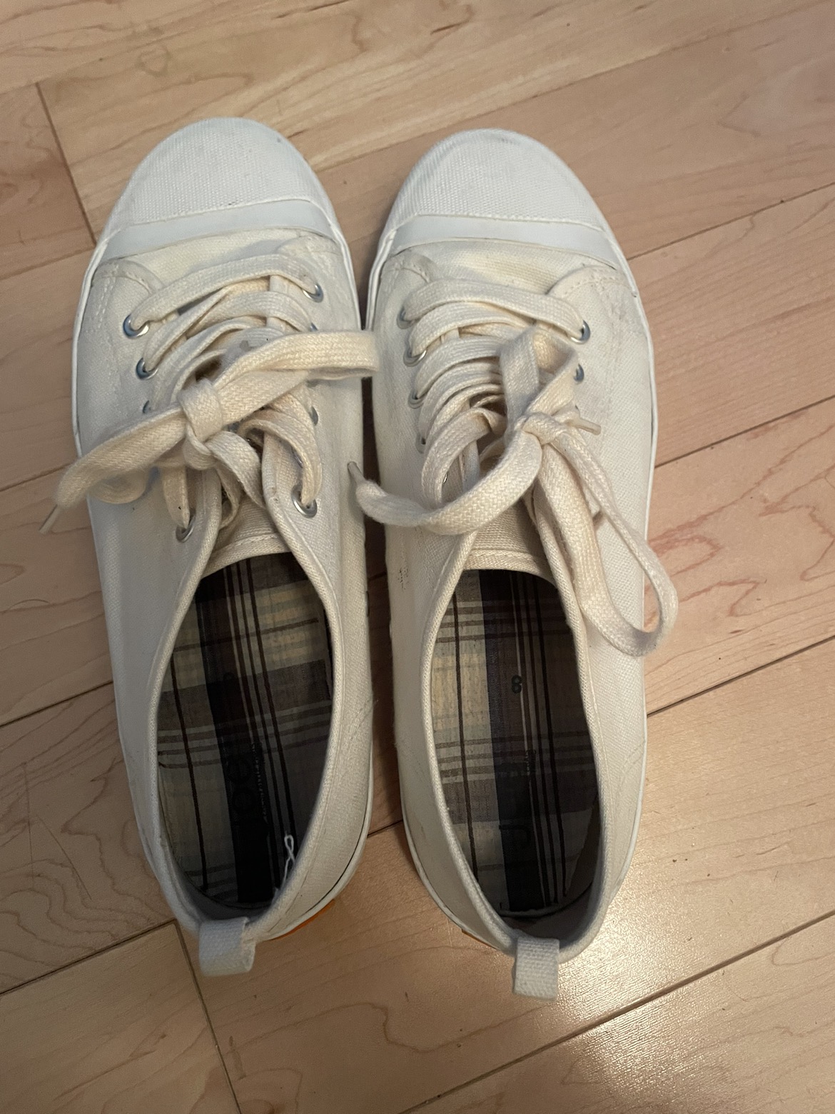 White lace up Keds style shoes / sneakers - women’s size 10 thumbnail
