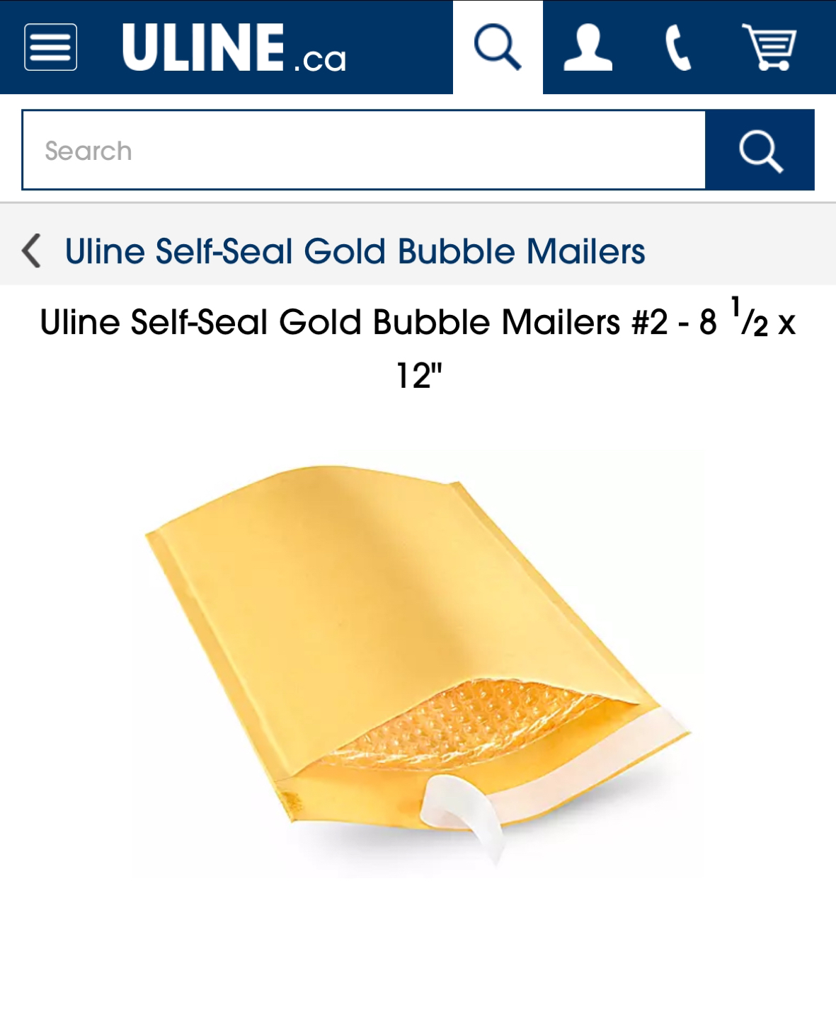 Self-Seal Gold Bubble Mailers #2 - 8 1⁄2 x 12" - photo 4
