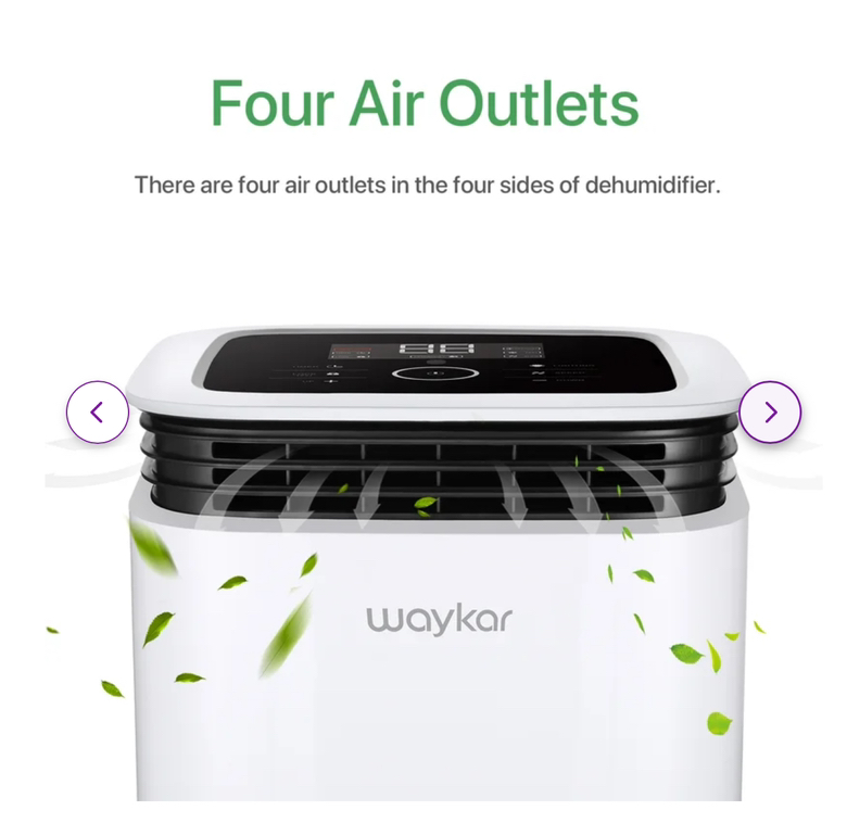 Dehumidifier - Waykar 70 Pints Console up to 4500 Cubic Feet - photo 4