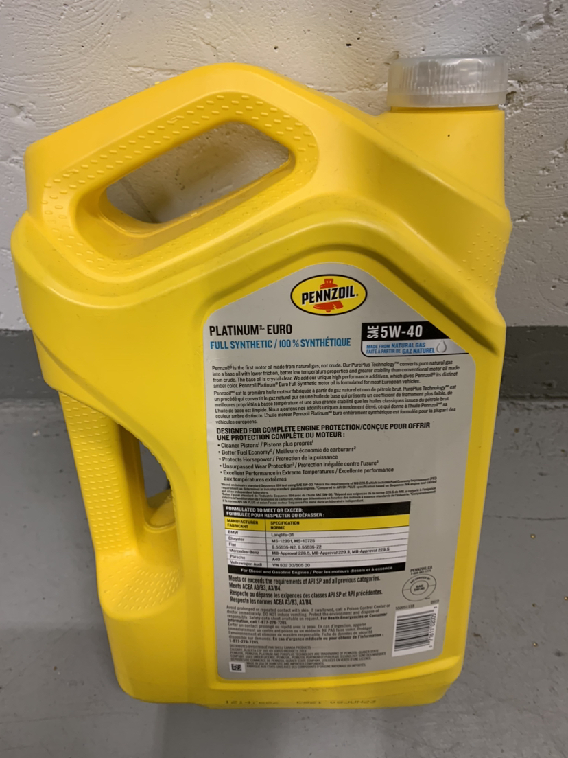 Pennzoil platinum Euro 5W40 - photo 2