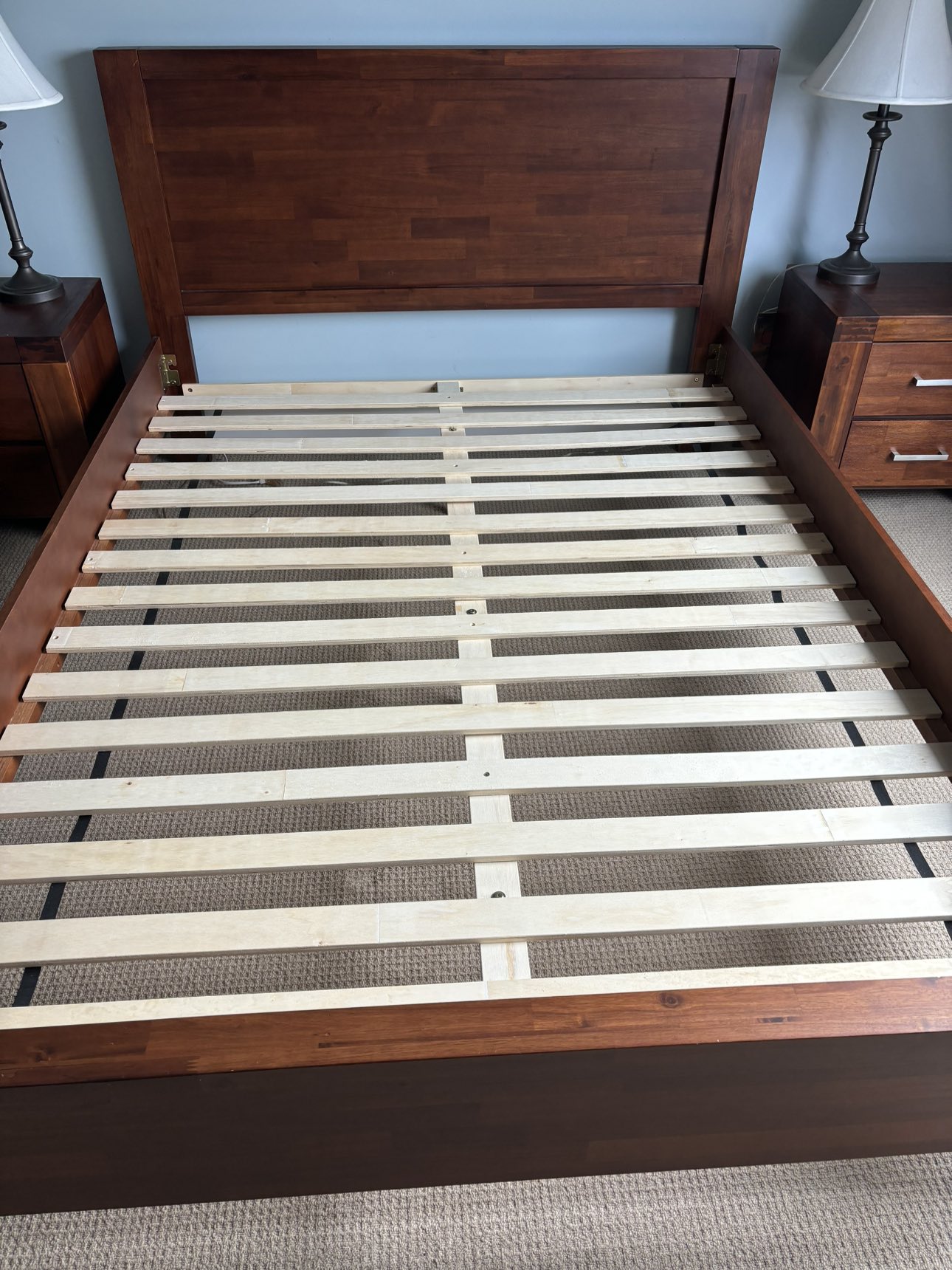 Cherry Wood Queen Size Bed Frame thumbnail