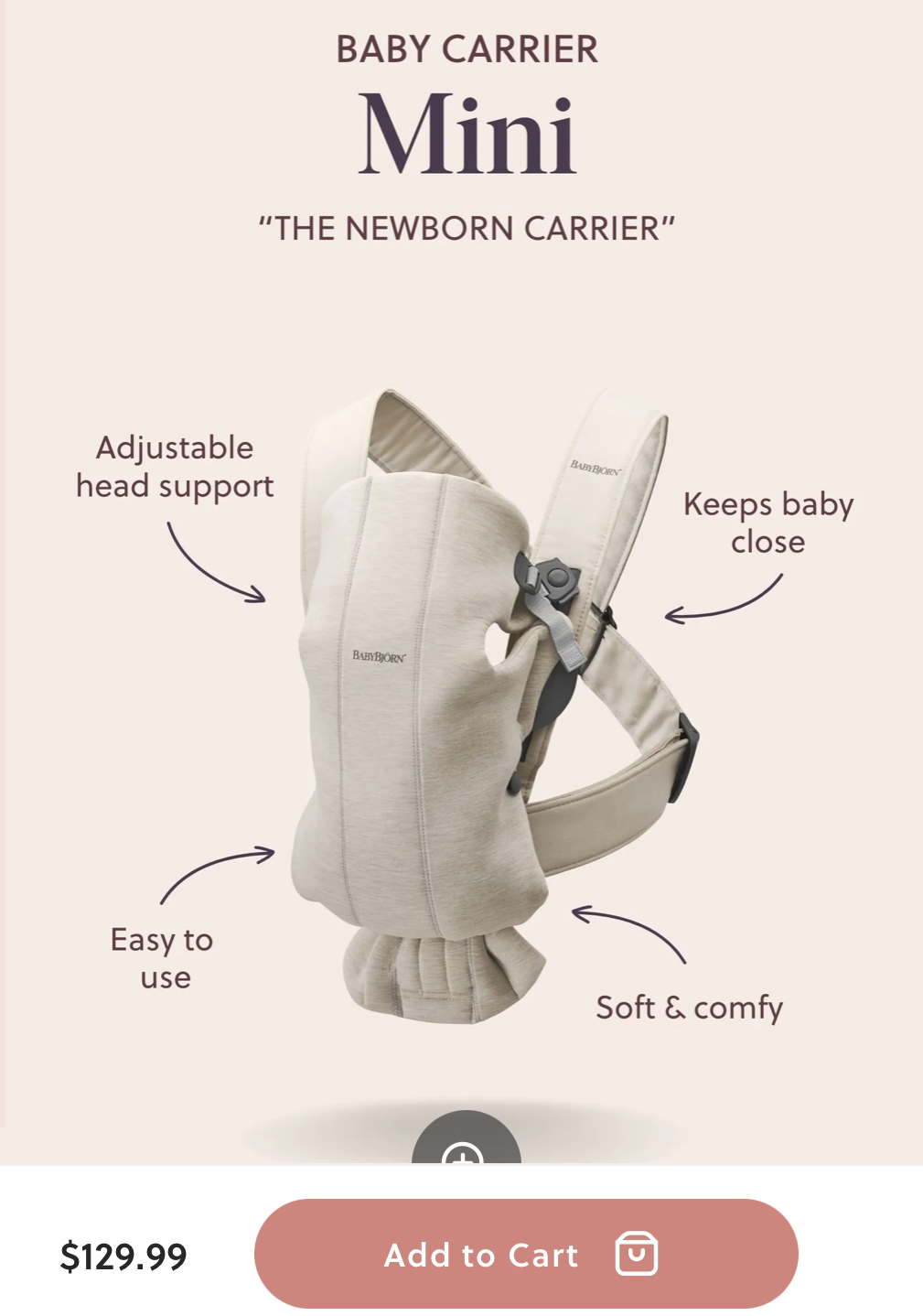Björn Baby Carrier Mini thumbnail