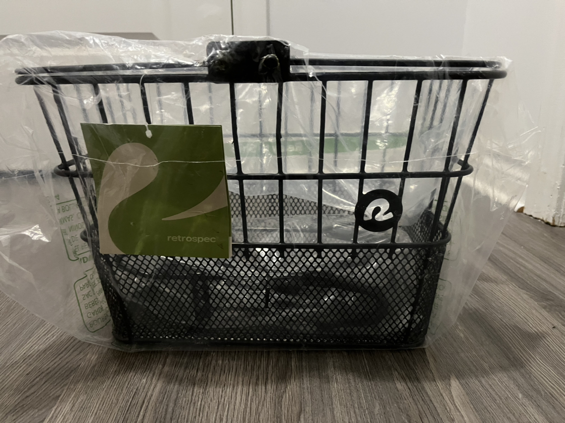 Bike front basket- metal detachable image indicator(2)