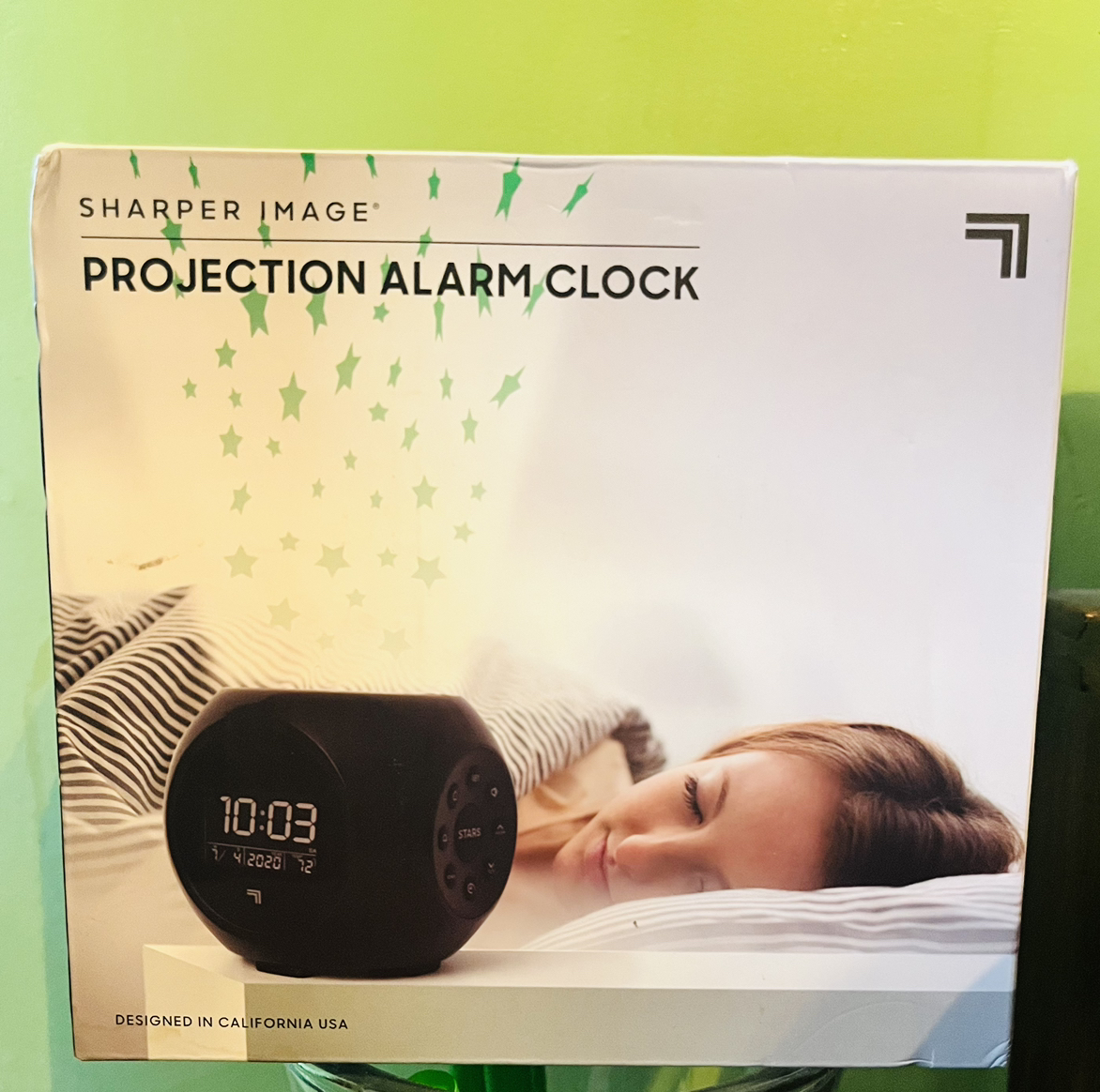 Shaper Image sound machine projection alarm clock