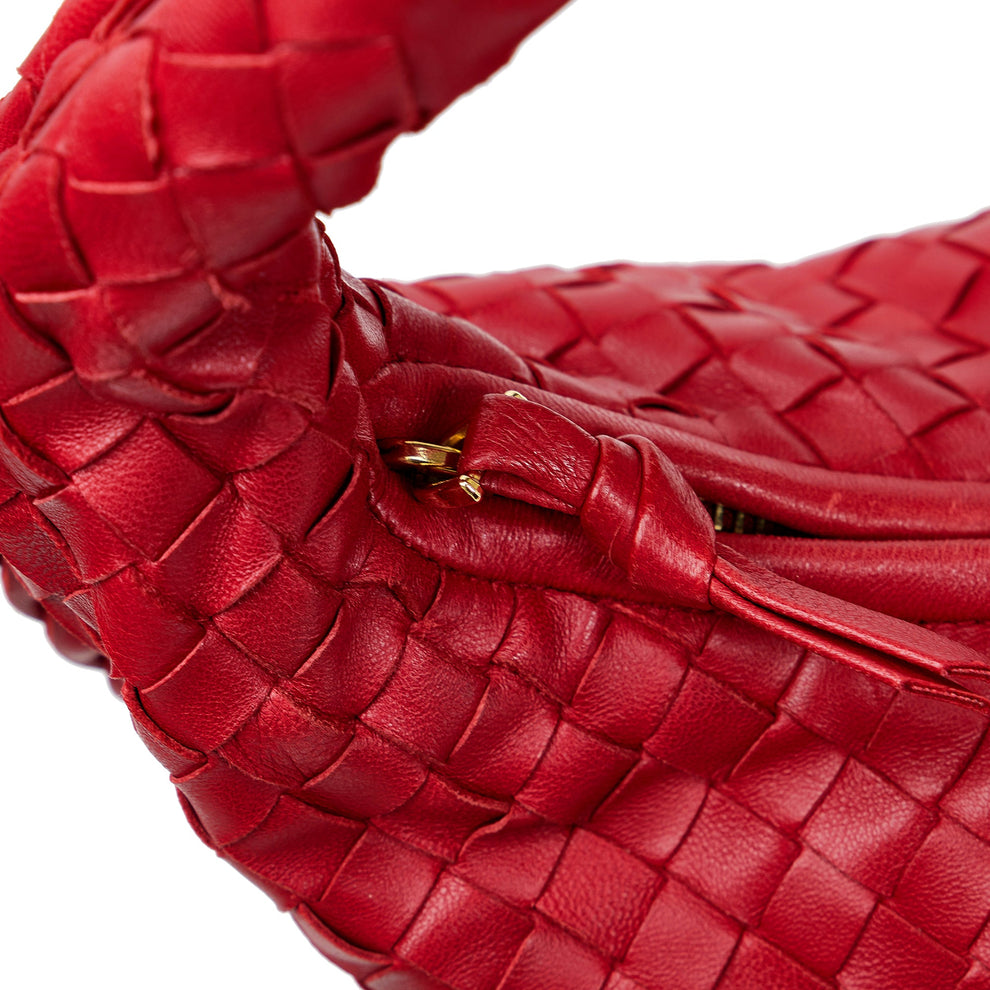 Gorgeous Bottega Veneta Intrecciato Hobo Bag Red image indicator(2)