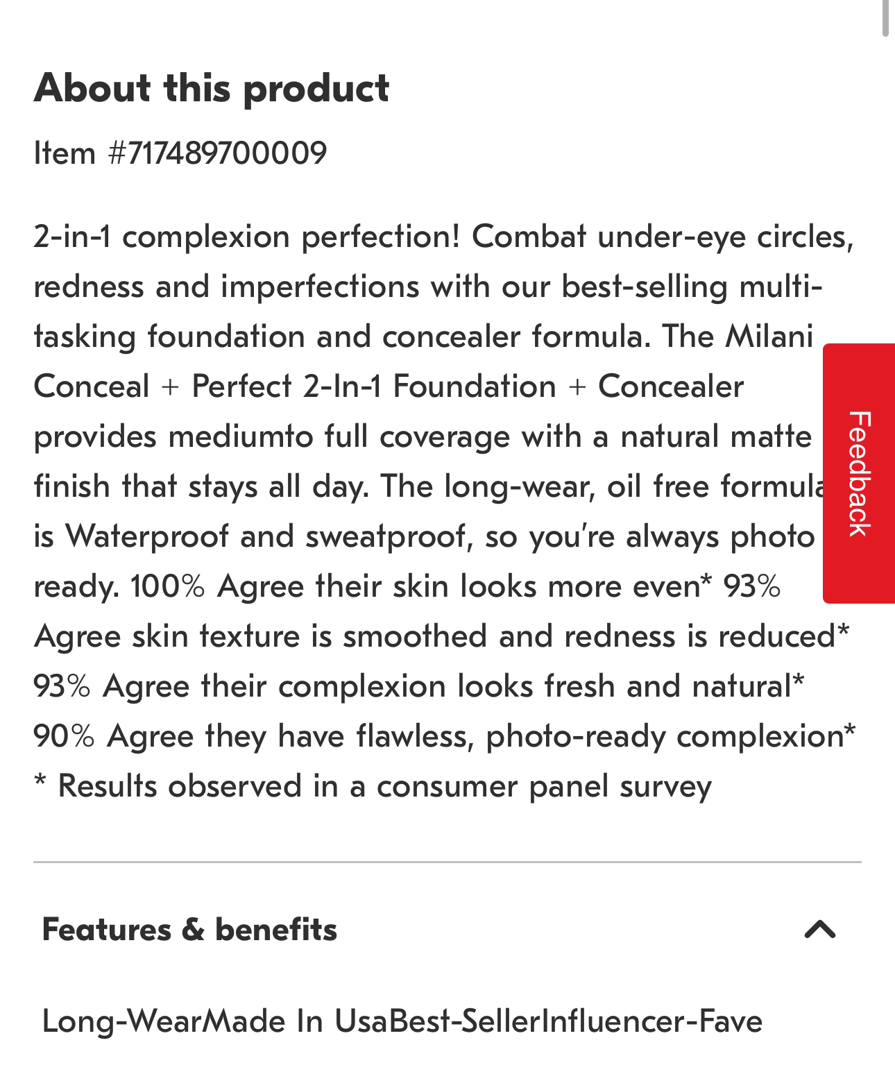 Milani 2 in 1 foundation + concealer - photo 3