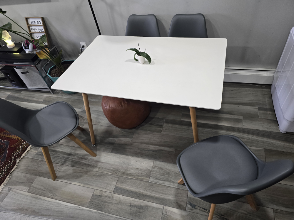 Dining table desk and four chairs - photo 2