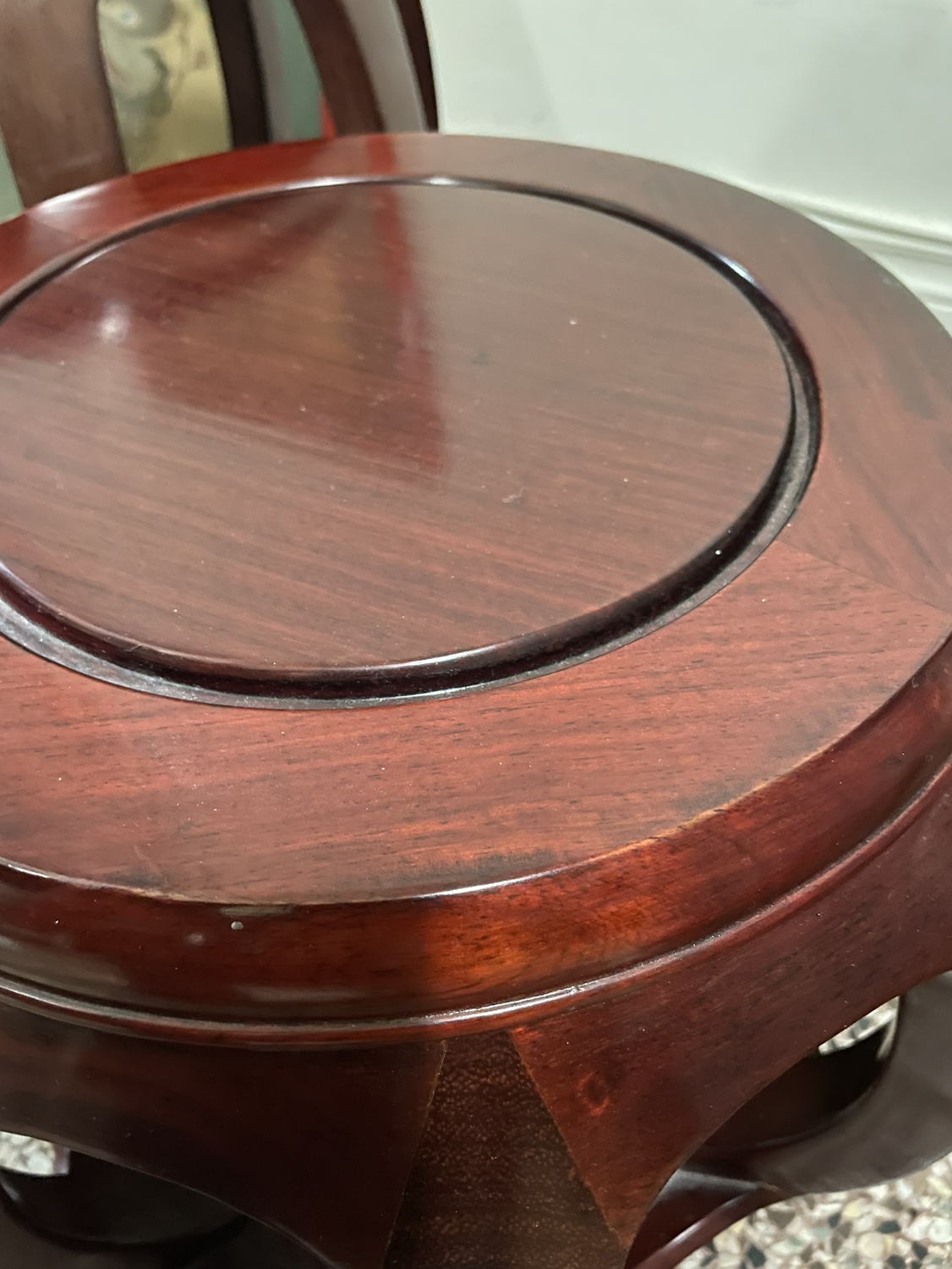 Chinese Style Redwood Stool - photo 3