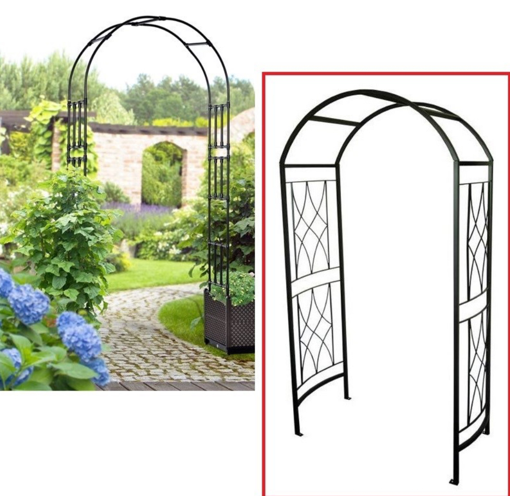 GARDEN ACCENTS METAL CURVED ARBOURS 90"