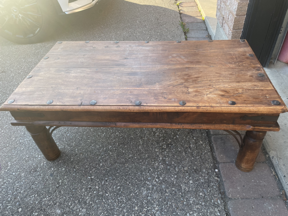 1 coffee table and 1 night stand  ( wood)