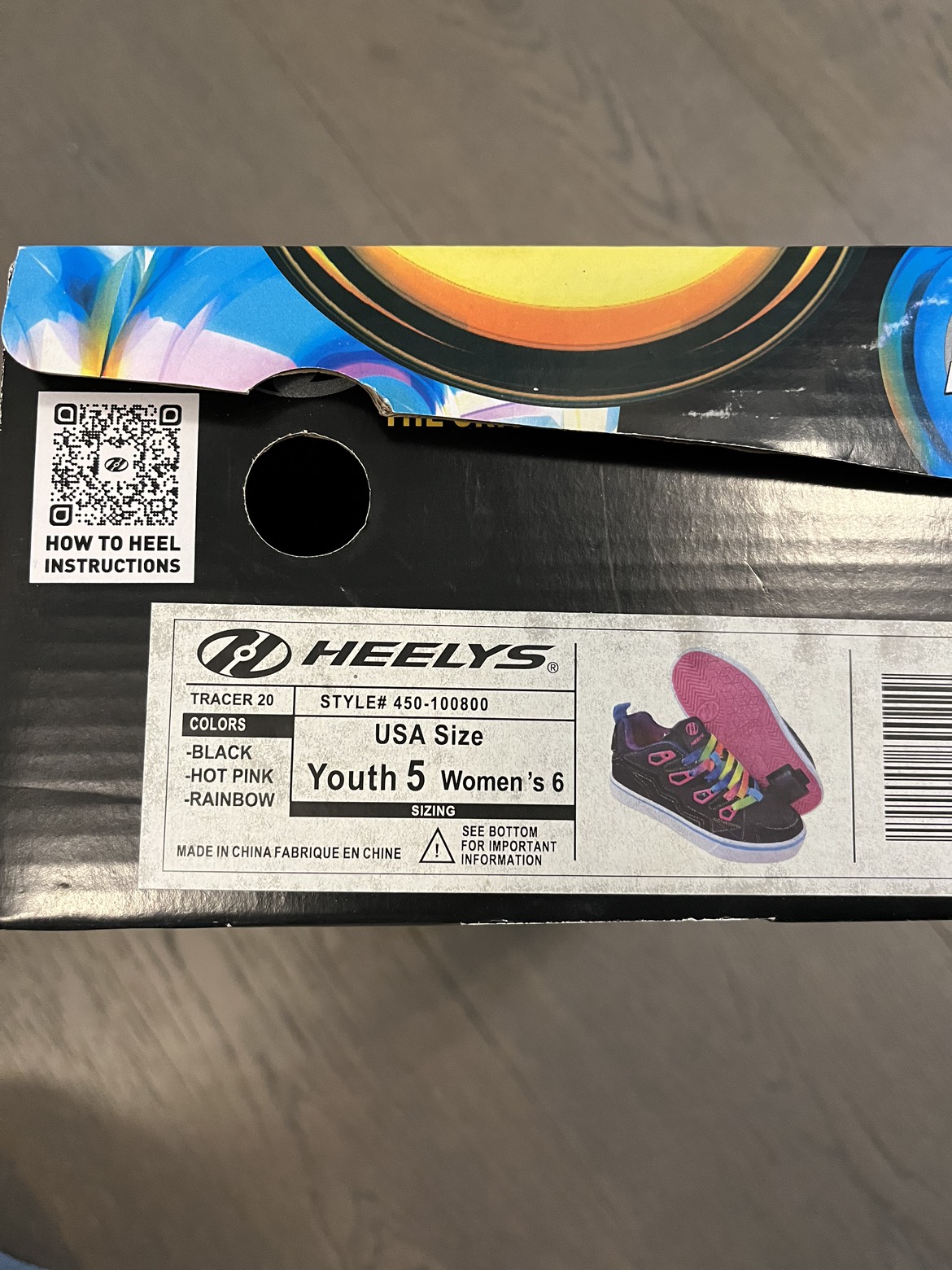Heeley’s girls shoes on wheels sz 5Y new in box image indicator(6)